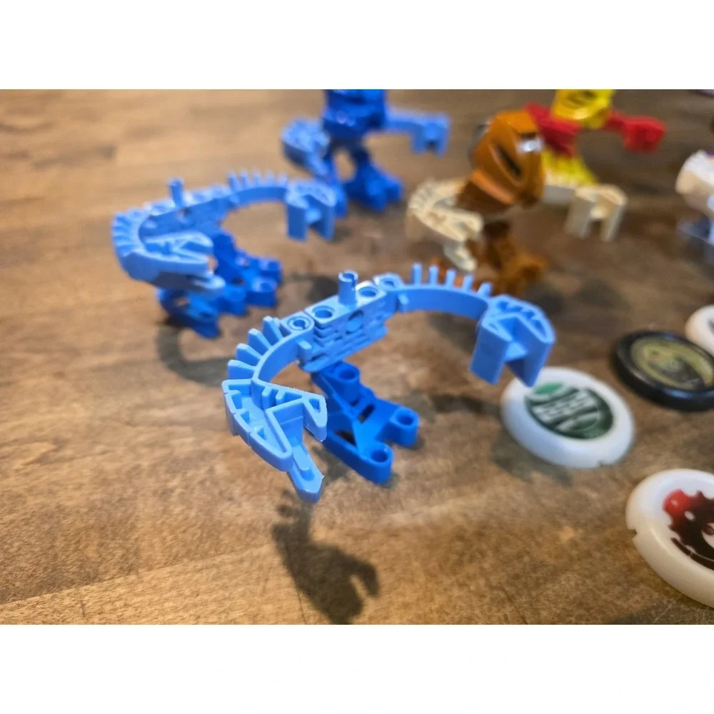 2001 McDonalds Lego Bionicle TOHUNGA Lot 5 Complete + 8 Discs + Parts!!